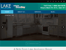 Tablet Screenshot of lakeappliancerepair.com